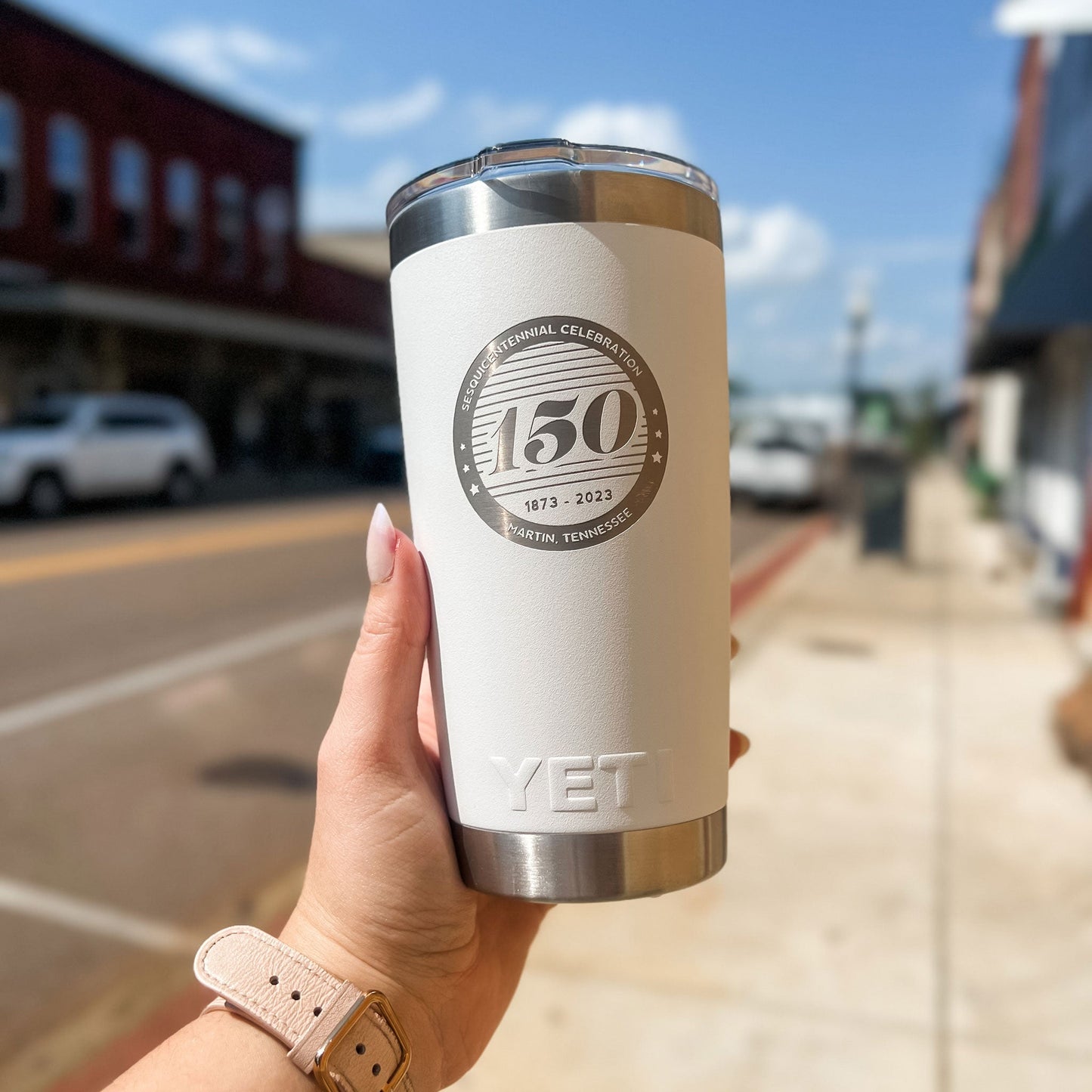 150 Year Commemorative 20oz Rambler Yeti Tumbler in White