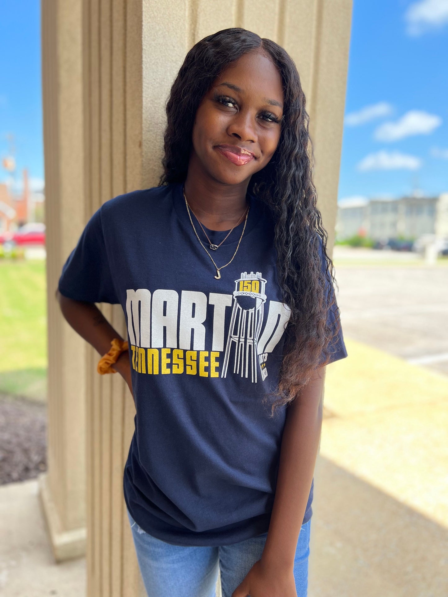 Water Tower T-shirt in Blue