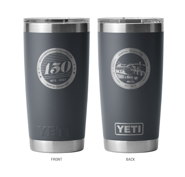 150 Year Commemorative 20oz Rambler Yeti Tumbler in Charcoal