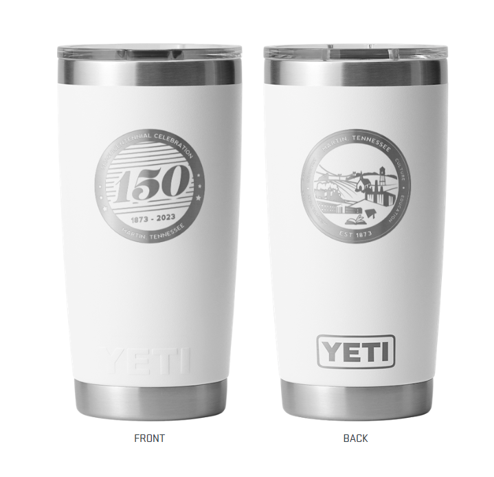 150 Year Commemorative 20oz Rambler Yeti Tumbler in White