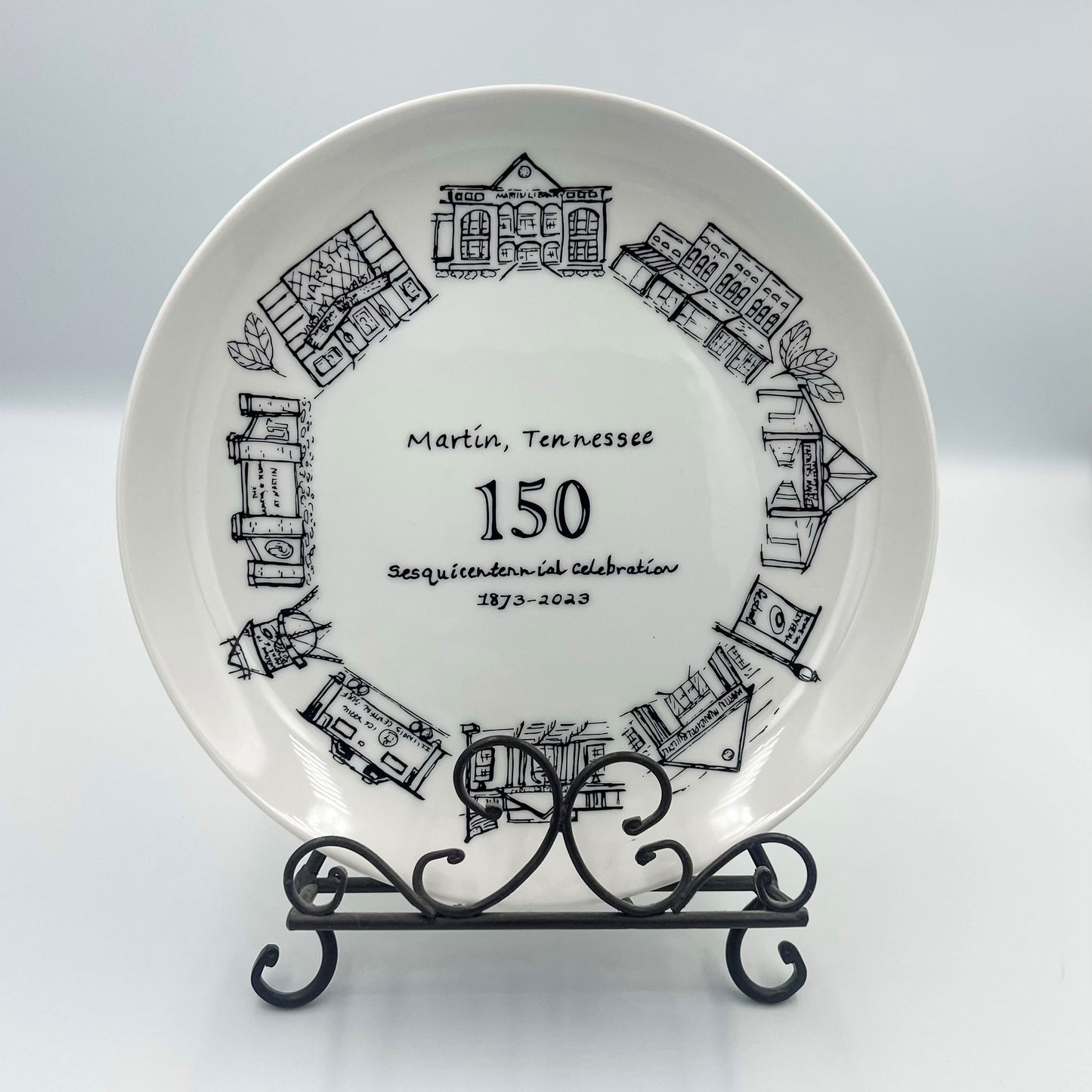 City of Martin Hand Drawn Commemorative Plate